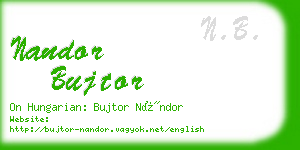 nandor bujtor business card